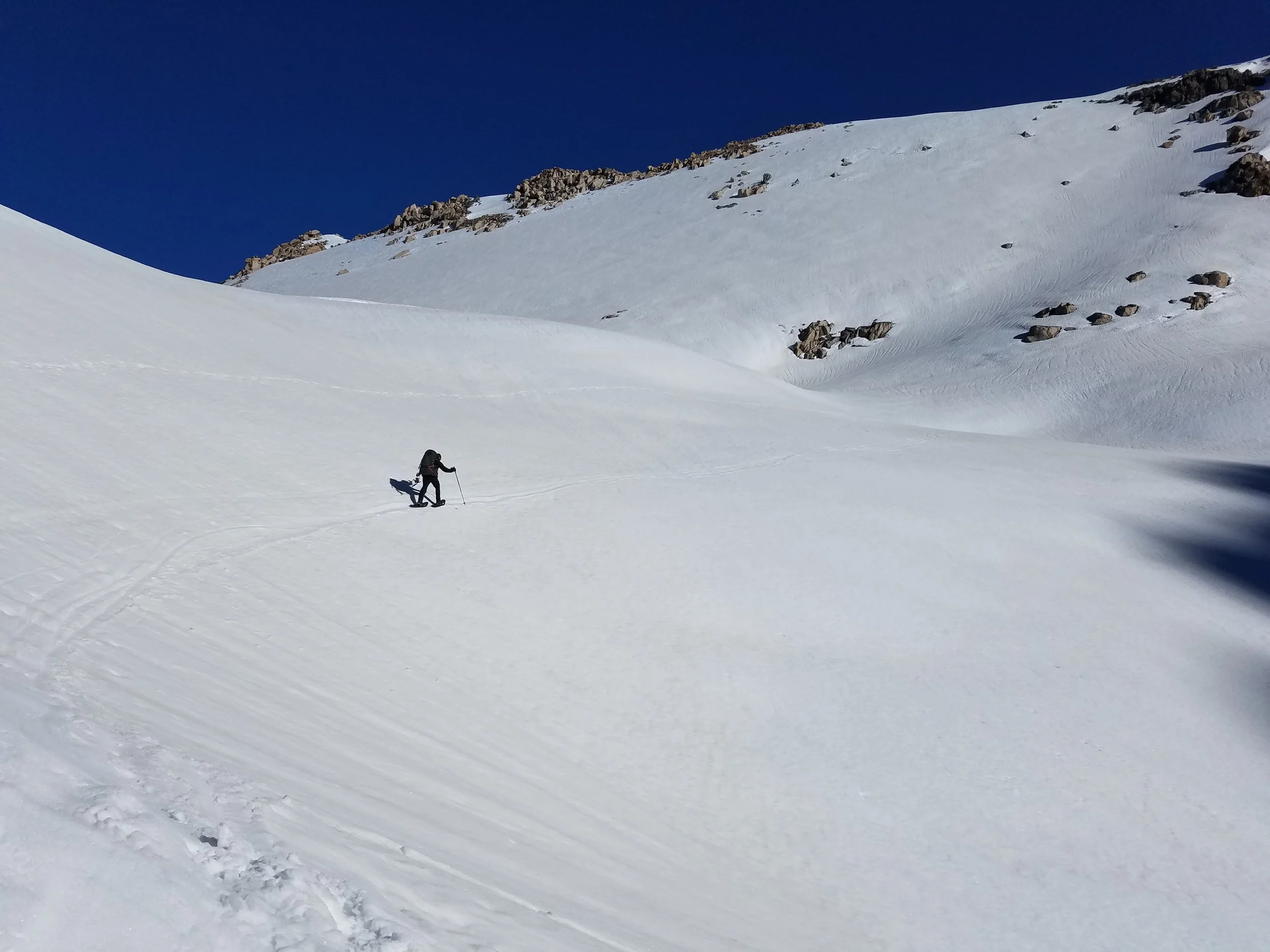 Amped headed toward Glen Pass.