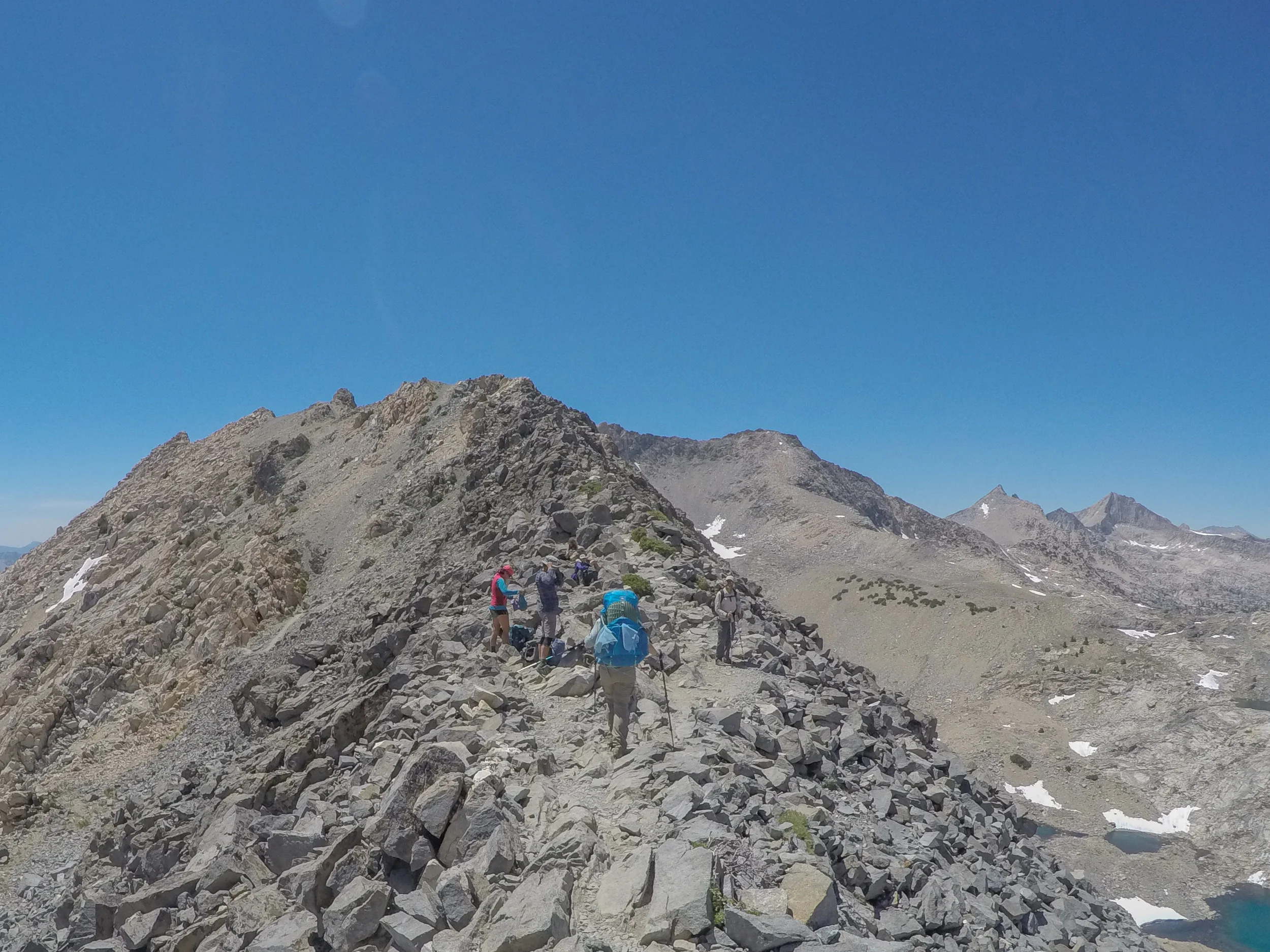 June 2016 - Looking along the ridge at Glen Pass.