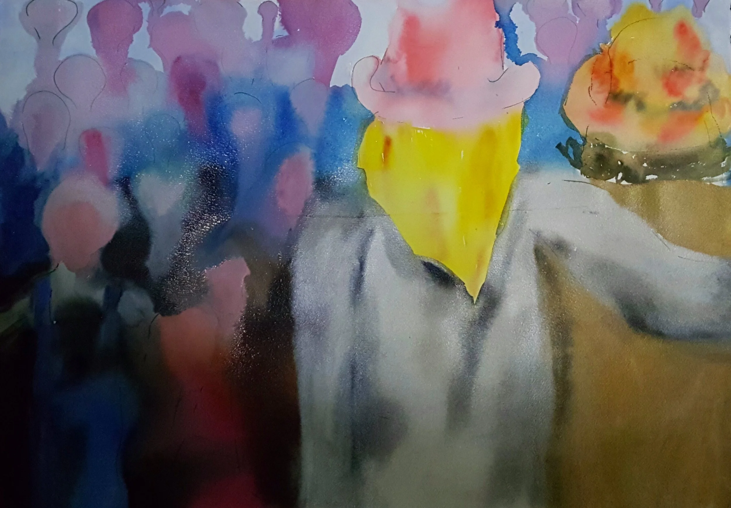 We are all on the journey TOGETHER! Let's support one another! (JP Kim, Watercolor on Paper)