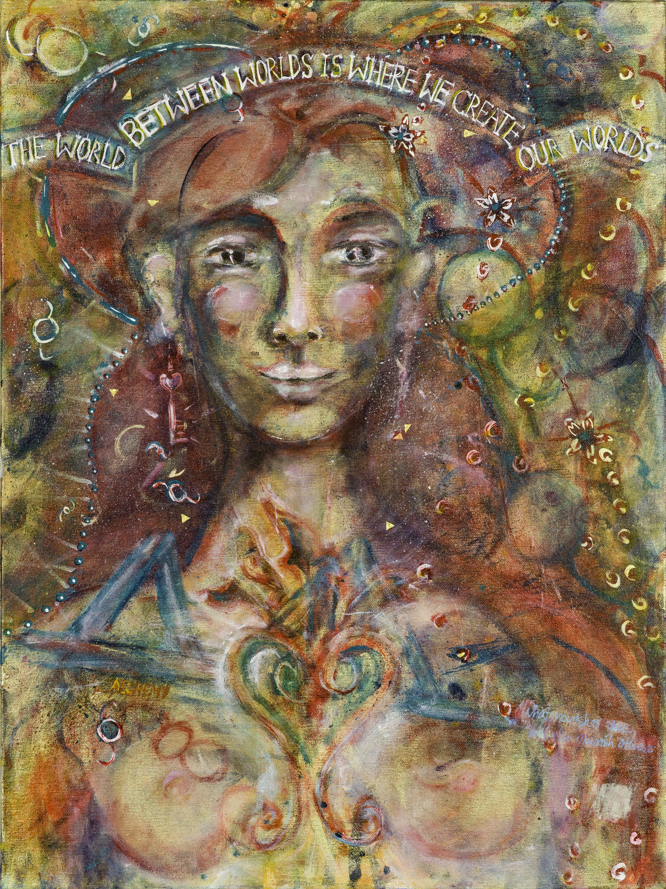 The World Between Worlds Is Where We Create Our Worlds (JP Kim, Acrylic on Canvas)