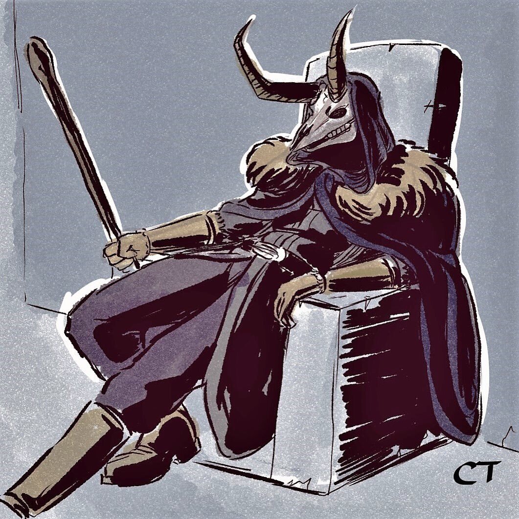28: Horns
&bull;
&bull;
&bull;
#magictober #magictober2020 #asarinemagicink #inktober2020 #horns #skull #dark #sketch #magic #throne #instaart #instaartist #promtlist #cjterryart