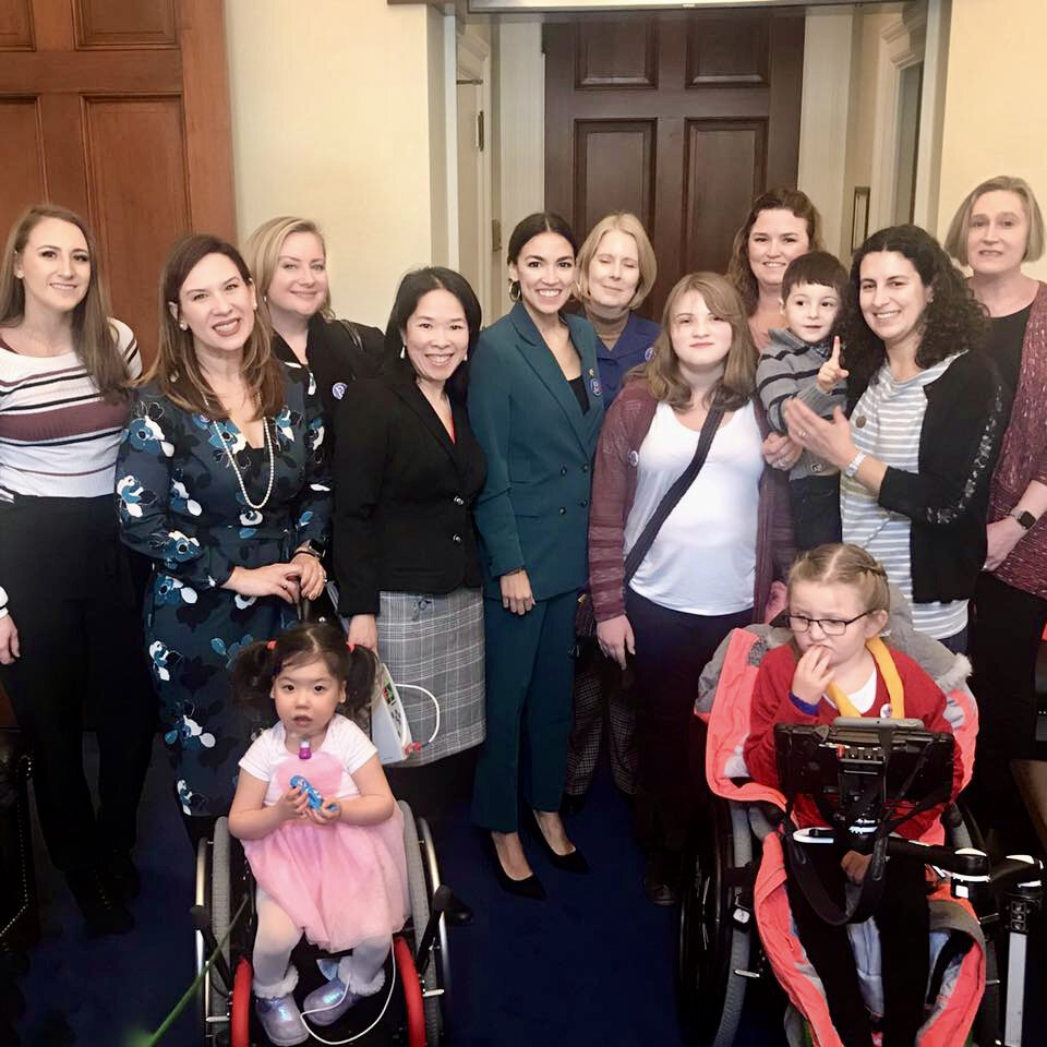  Little Lobbyists pose with a new member of the House of Representatives. 