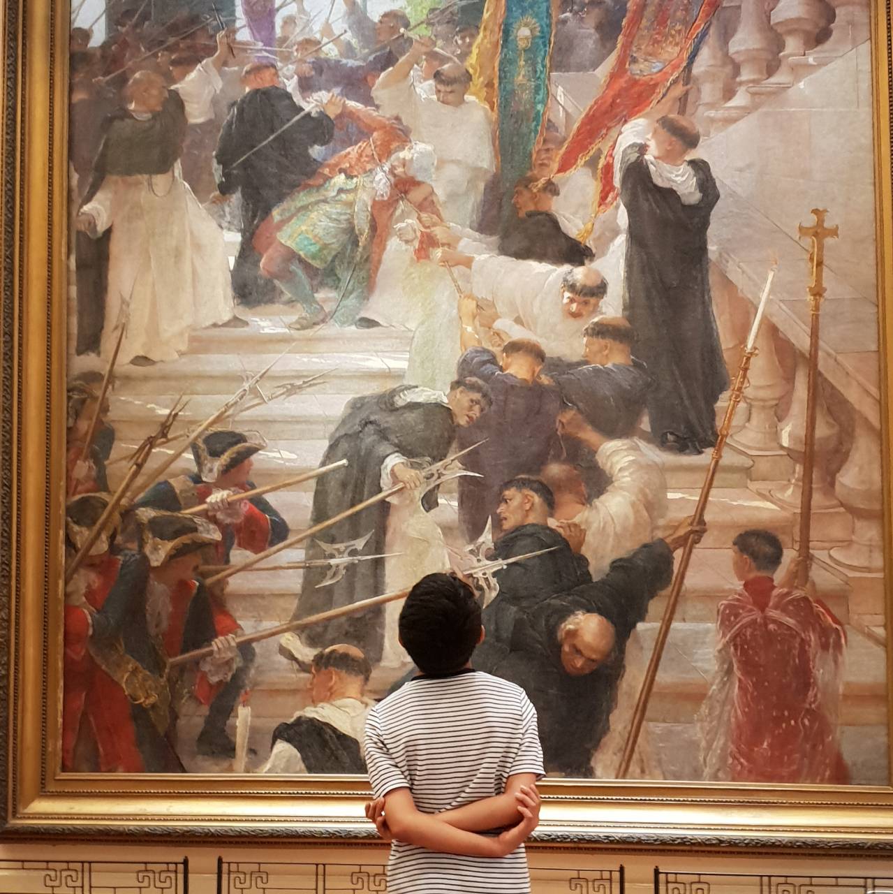 Manu appreciates the Spoliarium.&nbsp;