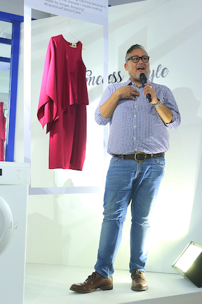 Rajo Laurel, renowned fashion designer and Electrolux FashionCare Ambassador