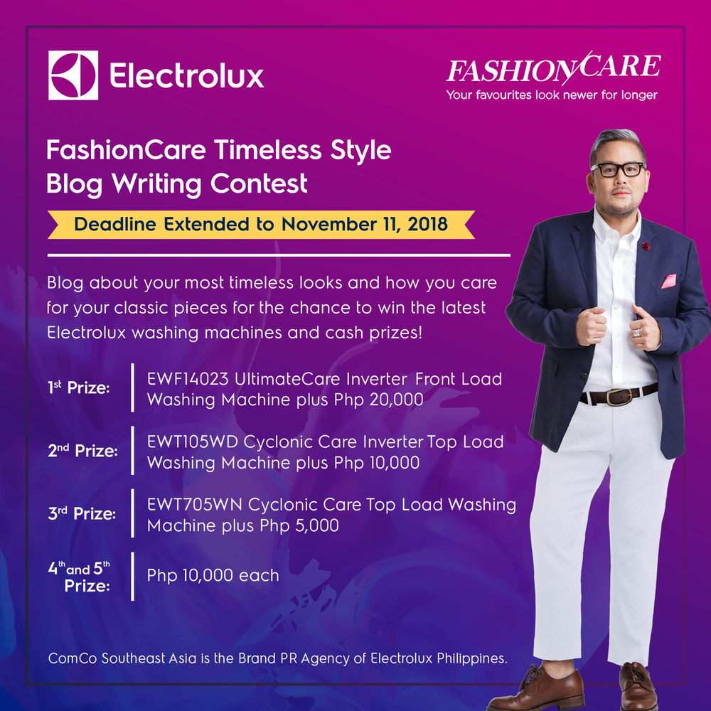 Blog about your most timeless looks and how you care for the classics and get the chance to receive cash prizes and the latest Electrolux washing machines!