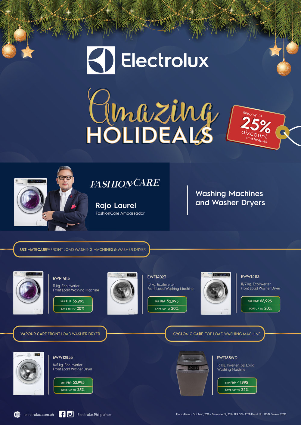 Don’t forget to share the artwork and link (https://www.electrolux.com.ph/promotions/amazing-holideals-laundry/) to Electrolux’s Amazing Holideals promo on your blog post.