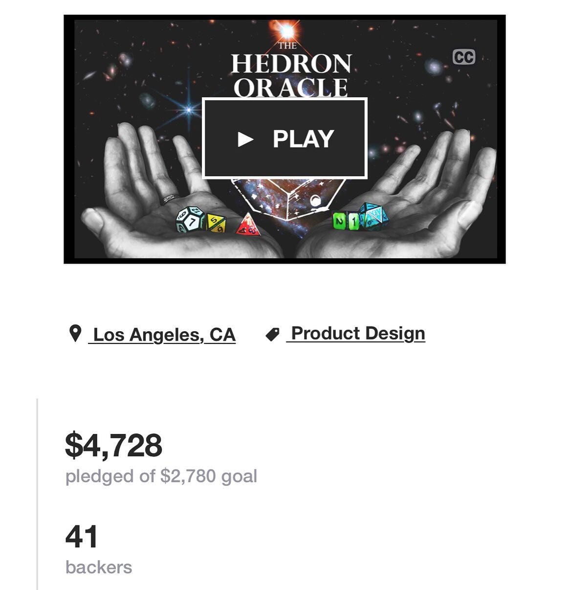 🎉The Hedron Oracle is Fully Funded! 🎉 

Thanks to everyone who has helped me make this project into a reality, it really means a lot to me.

I will be the first to admit that I&rsquo;m a slow grow kind of person (could be a Jupiter in Capricorn thi