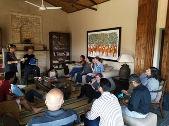Daily, interactive lectures were held indoors…