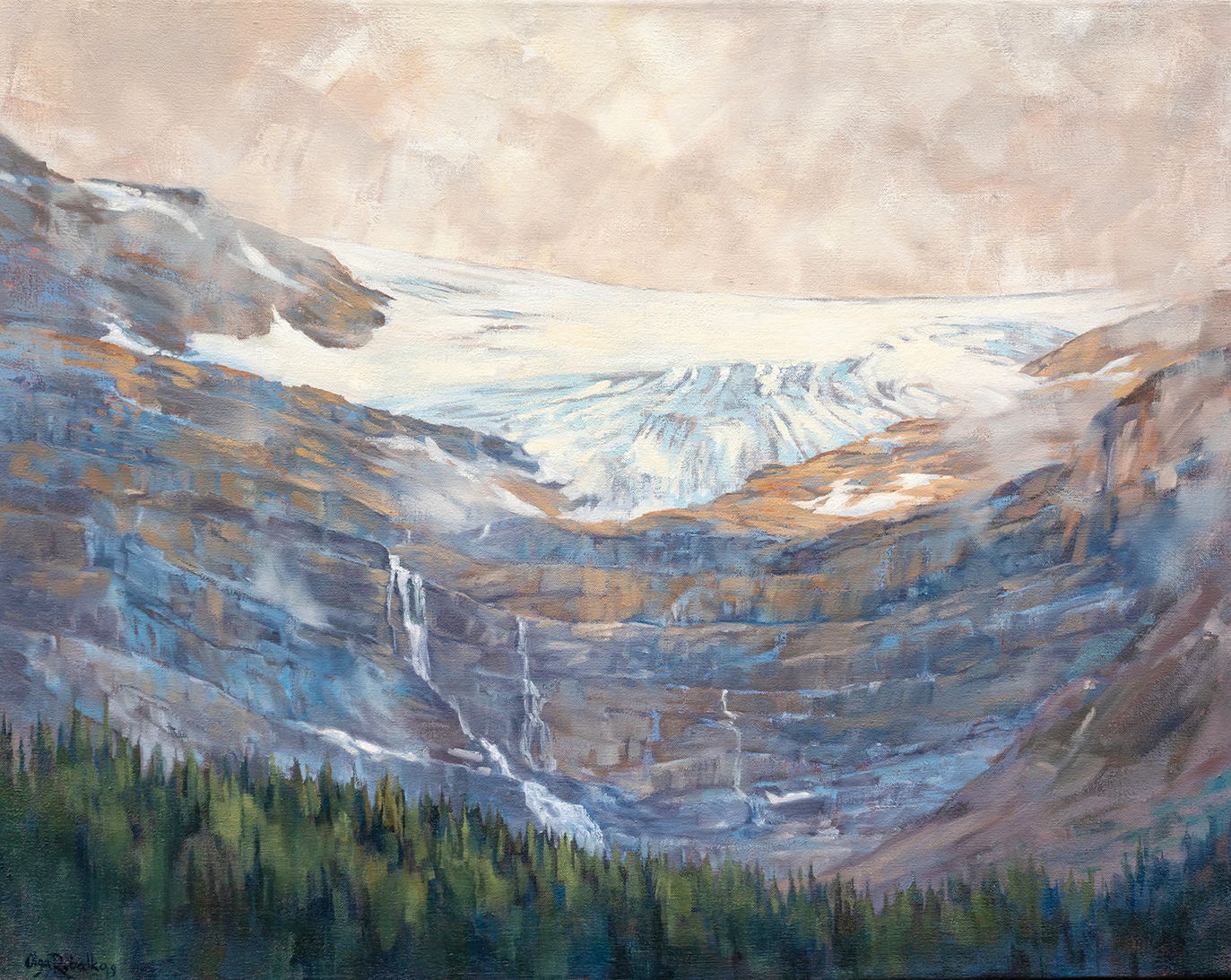 glacial bowl olga rybalko art oil landscape painting