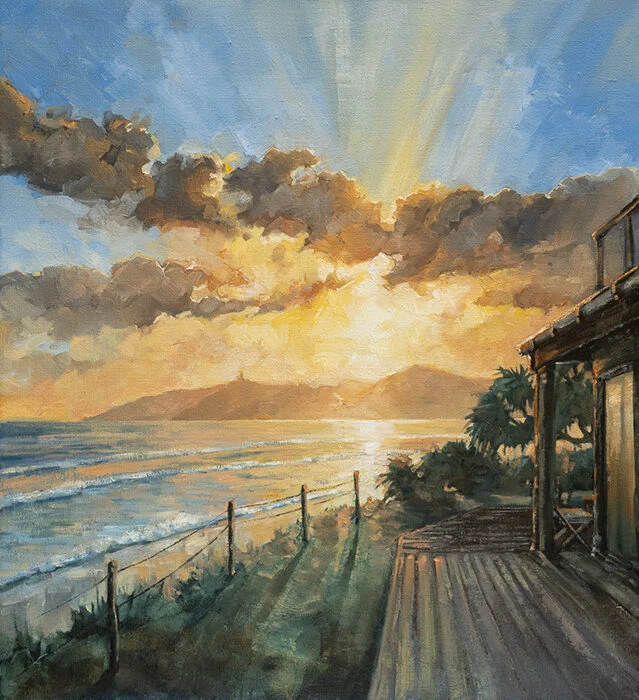 Byron Bay Sunrise Landscape Painting