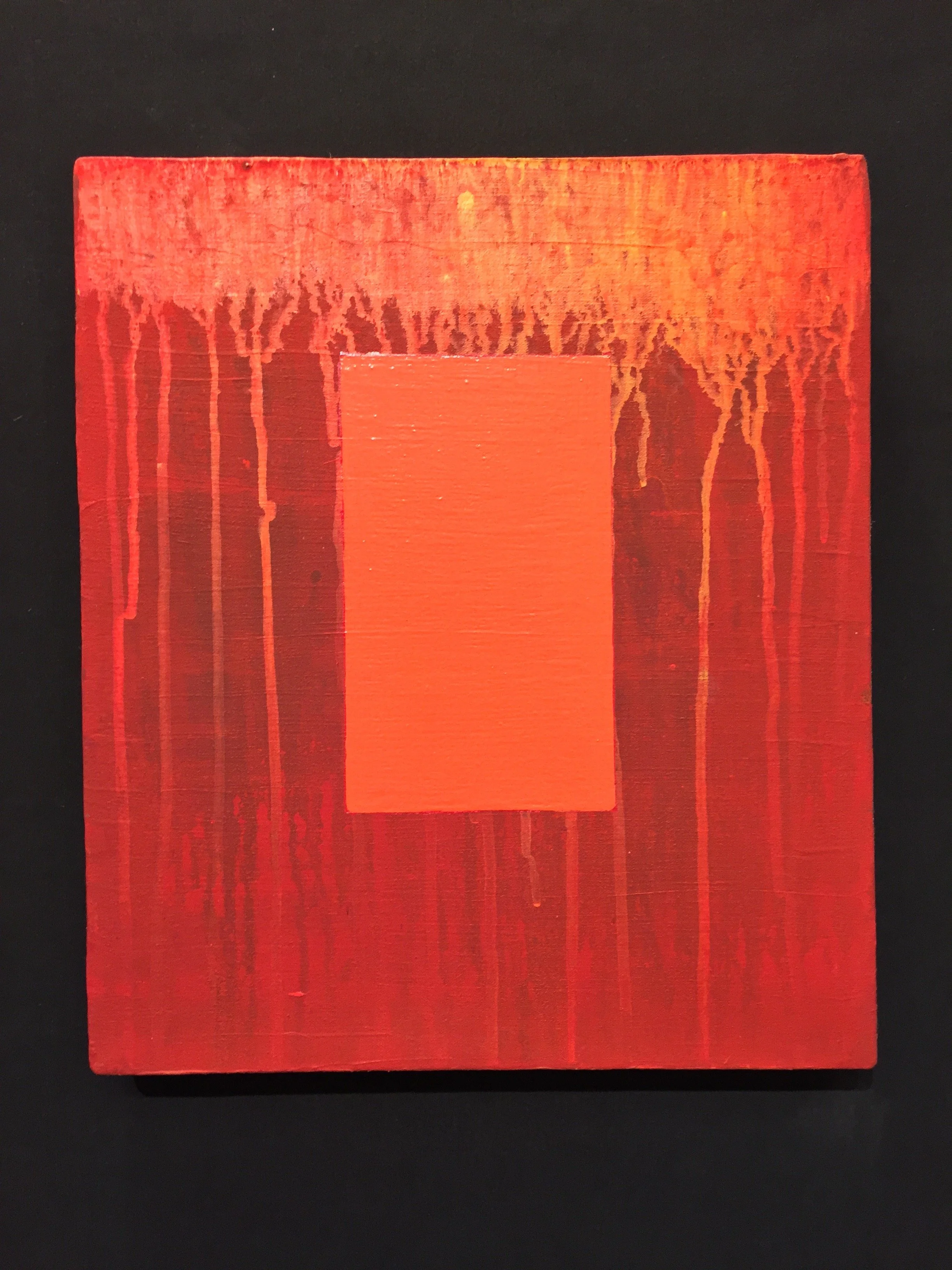 "Solitary Equilibrium #2" — Acrylic, Enamel & Flashe on Canvas 14” x 12” 2012