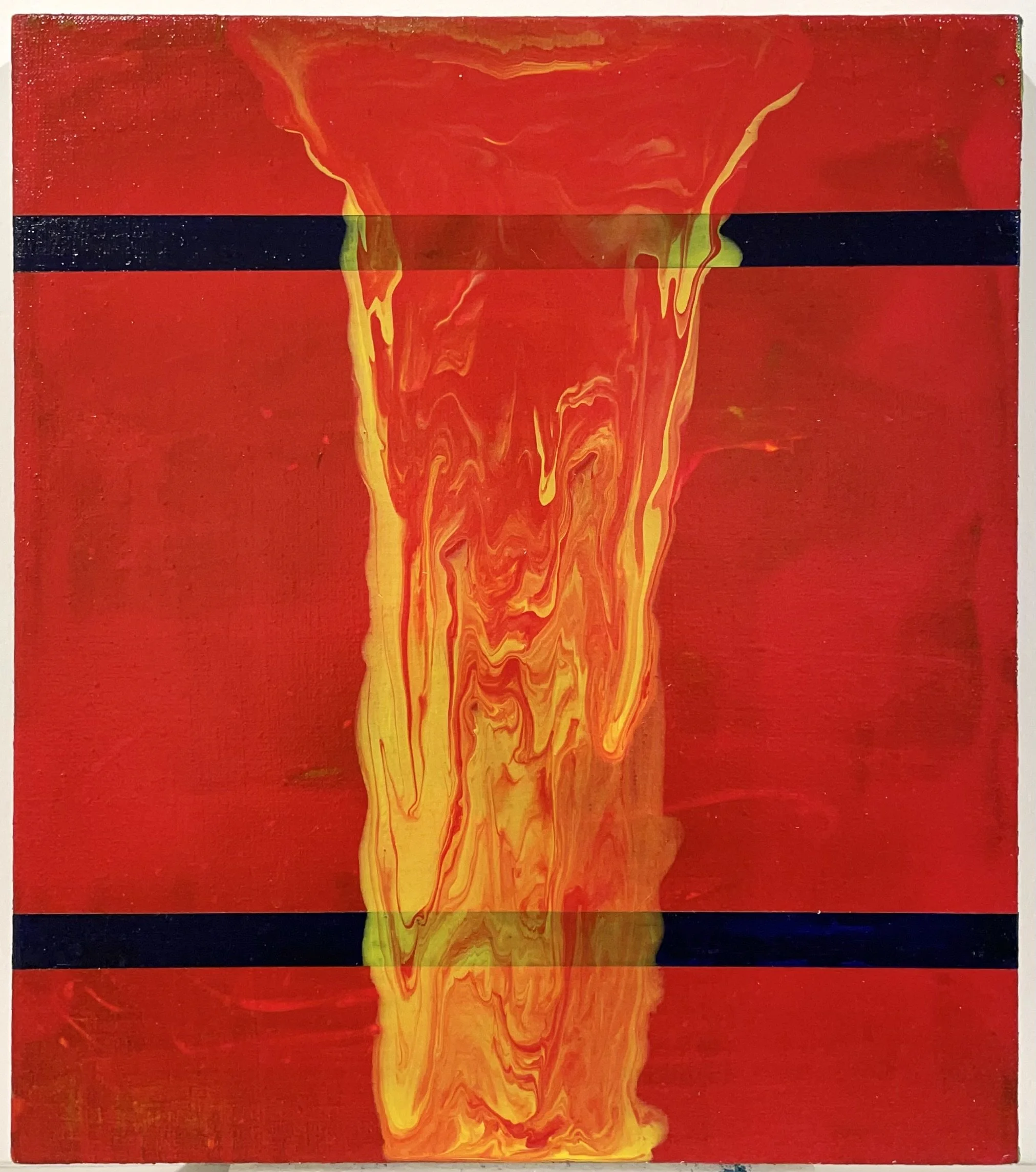 "Incinerate" — Acrylic on Linen 16” x 14” 2017
