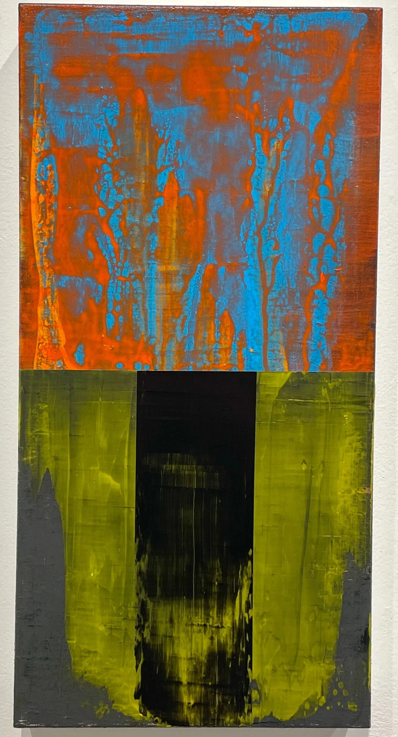 "Cascade" — Acrylic on Linen  24” x 12”  2024