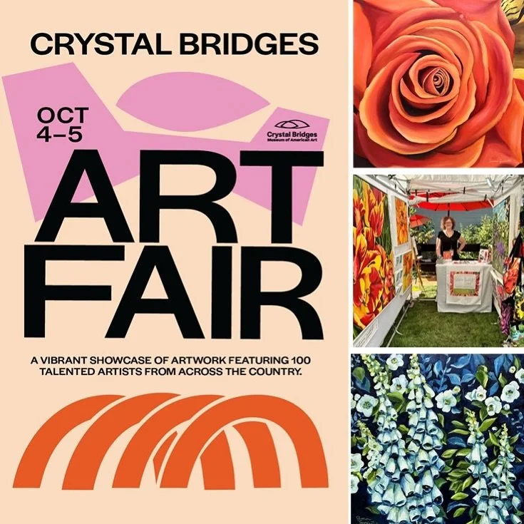 See you soon, Bentonville, Arkansas!  Come out to Crystal Bridges Museum Of American Art this Saturday 10am- 6 pm and Sunday, 10am-4pm and see me!  I&rsquo;ll be located on the South Lawn, Booth 54.  Be Vibrant!

#sharonsudduthart #bentonvillearkansa
