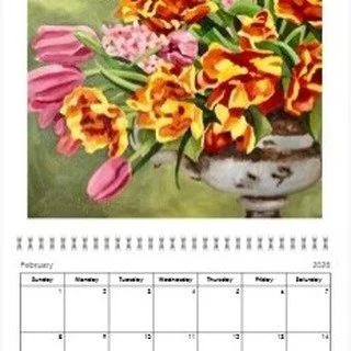 I am putting the finishing touches on a brand-new collection of oil paintings this week for the official Sharon Sudduth Art 2026 Calendar. This colorful &ldquo;fiesta of flowers&rdquo; features a floral bouquet for every month of the year. The spiral