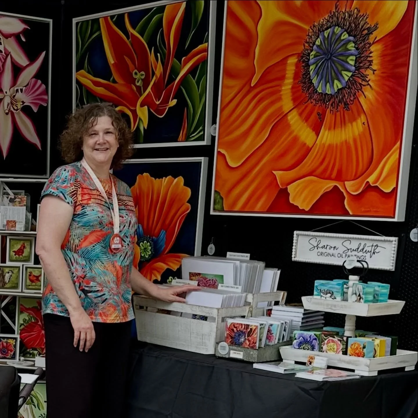 It's Day 1 at the OKC Festival of the Arts and the atmosphere is lovely! We've got shade in Booth 4B as well as vibrant original artwork and several new card sets to check out. Come visit us before 9pm tonight or Friday/Saturday 11a-10p and Sunday 10