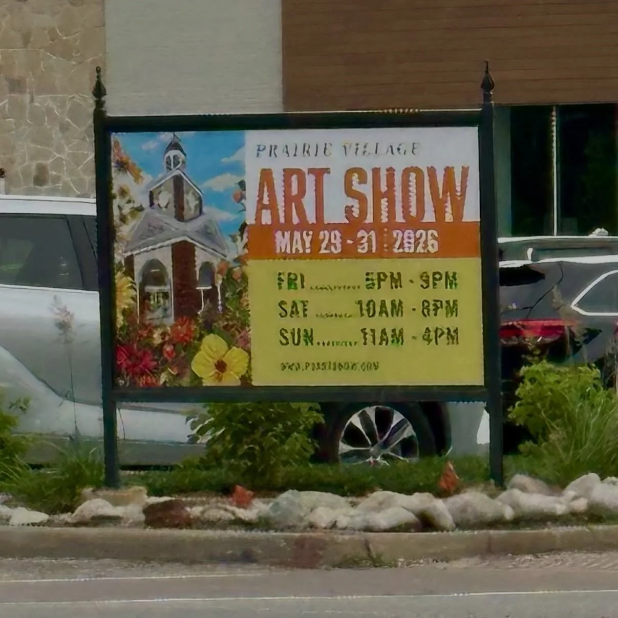 There are signs that there is one more chance for you to make it to see me in Booth 94 at the @prairievillageartshow 🎨 There less than an hour to go today, but we will be back tomorrow (Sunday 5/31) from 11a-4p for the final day of this show. Speaki