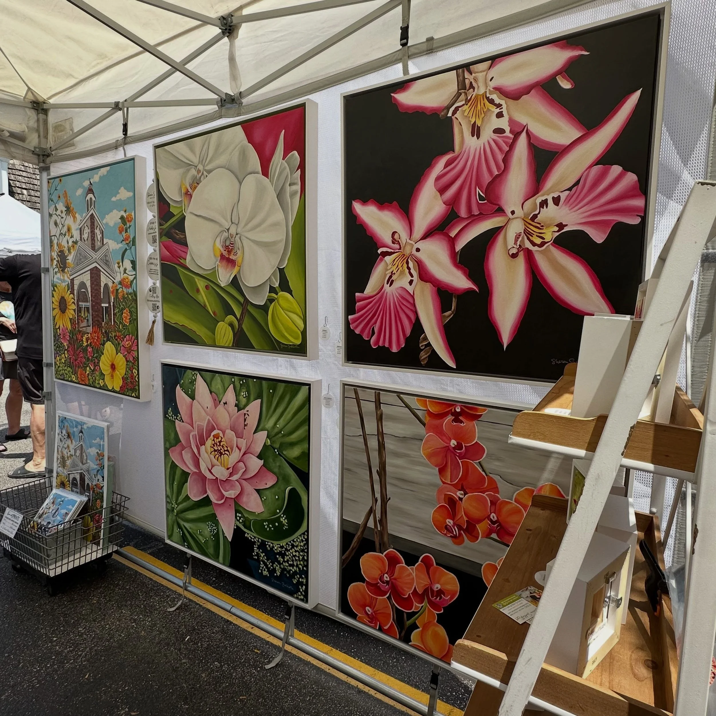 It&rsquo;s a peaceful Sunday afternoon and we are enjoying the final hours of the show here at @prairievillageartshow 🌻 Thank you to everyone who attended the show and supported the artists by purchasing our work!