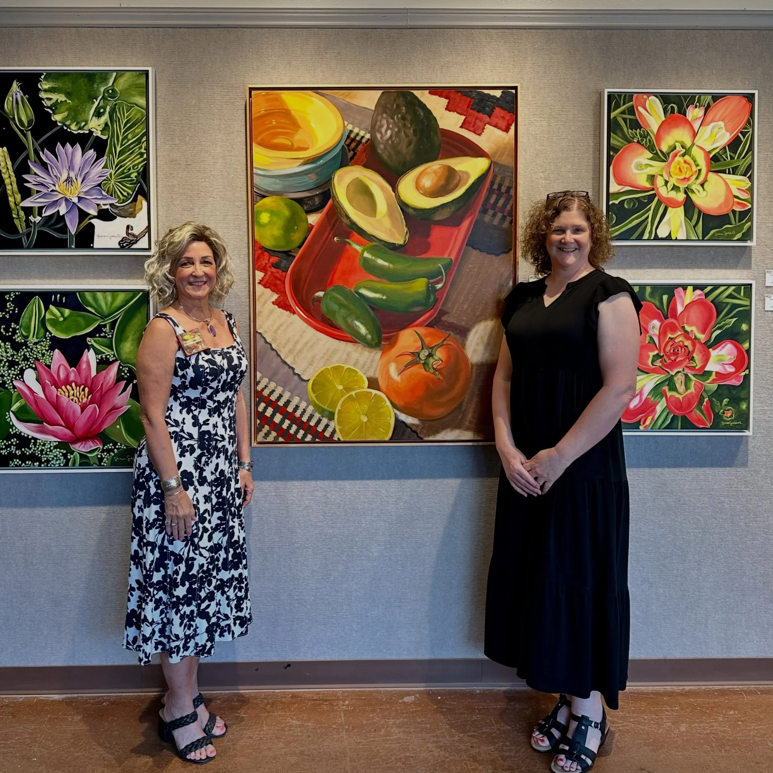 It was a lovely evening with a nice turnout for the show opening at @edmondfinearts 🎨 Our show &ldquo;Abundance&rdquo; will be available to view and the artwork being exhibited can be purchased there during the month of June. 

Several years ago @ma