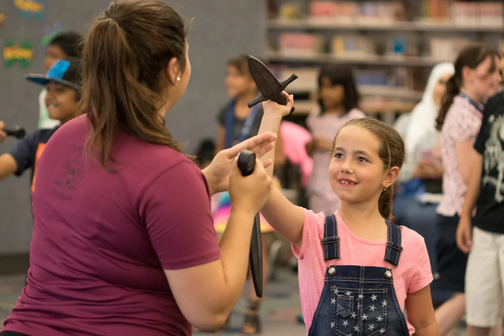 Kids seem to LOVE a good (safe!) knife fight!