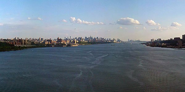 The Hudson River from the GWB on an early summer afternoon