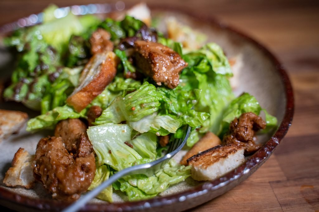 Caesar Salad mit Seitanfilets