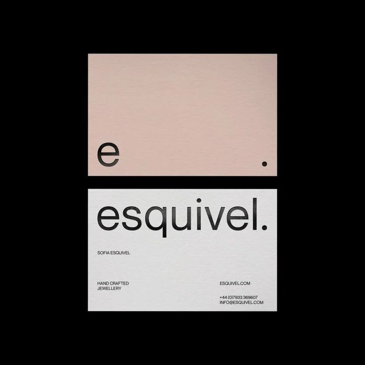 Branding and packaging design for bespoke jewellery designer and maker @esquivel.jewellery 
.
The visual identity reflects the architectural nature and origin of each jewellery piece. Using simple linework, material inspired colour palette and packag