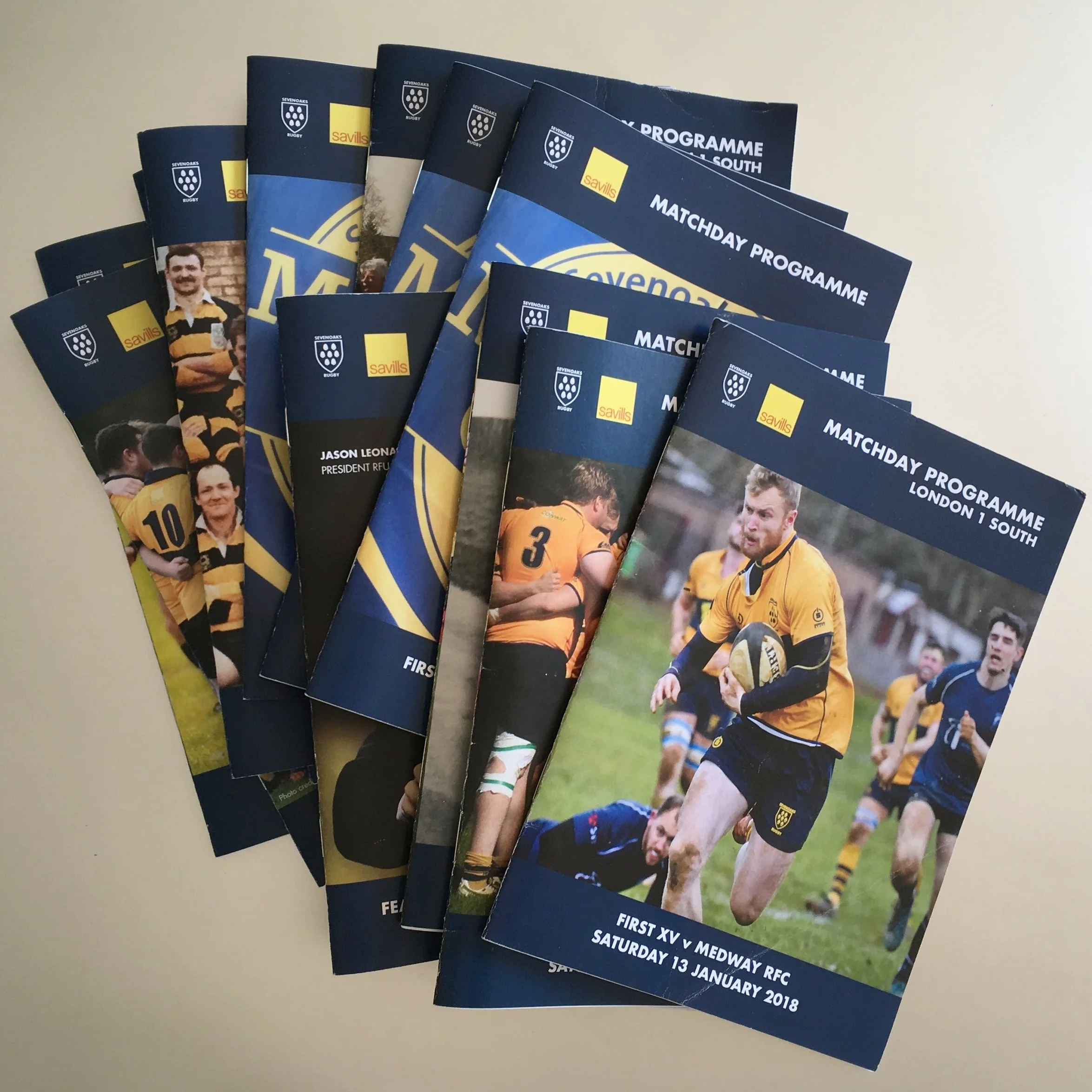 Sevenoaks Rugby - programmes 2