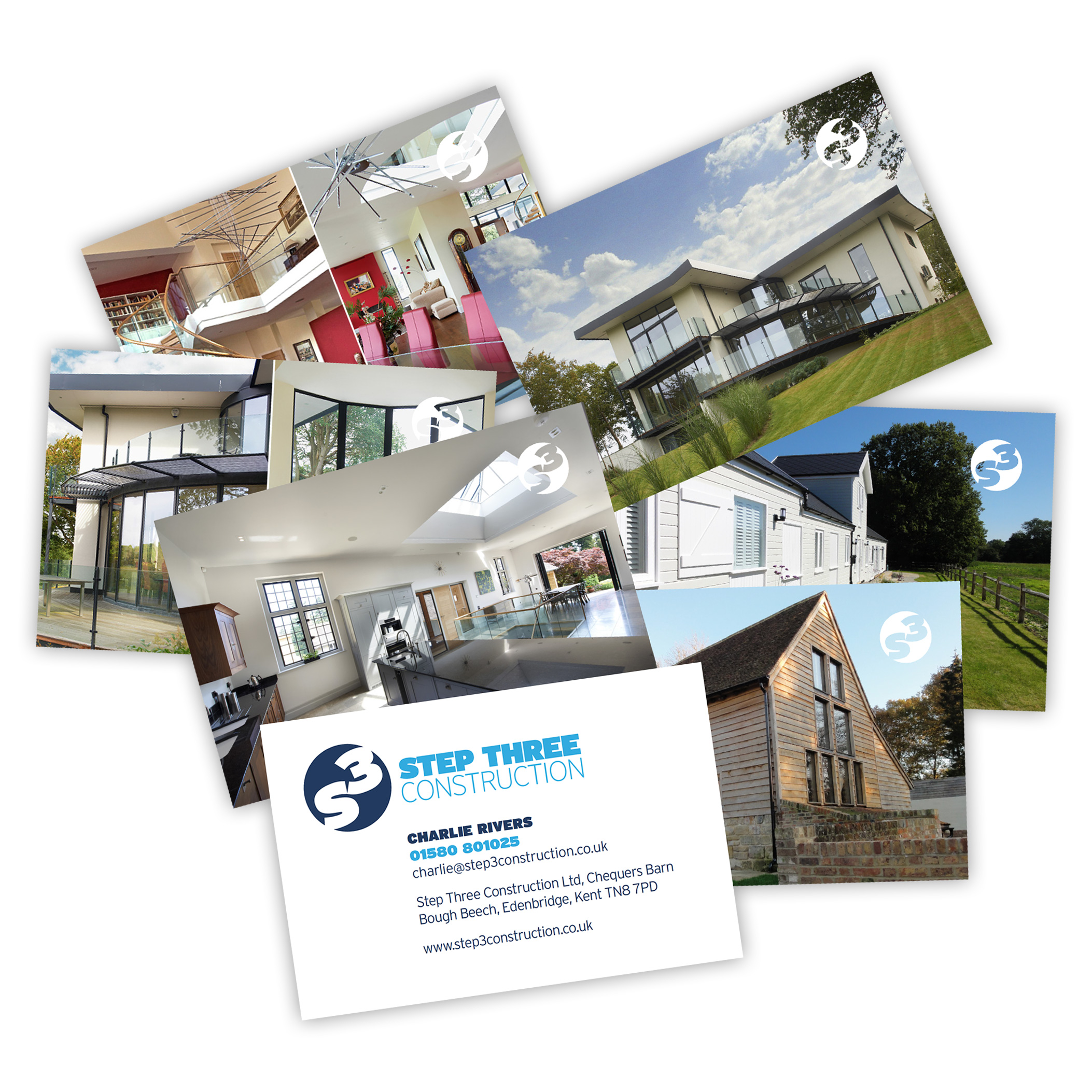 Step Three Construction - business cards