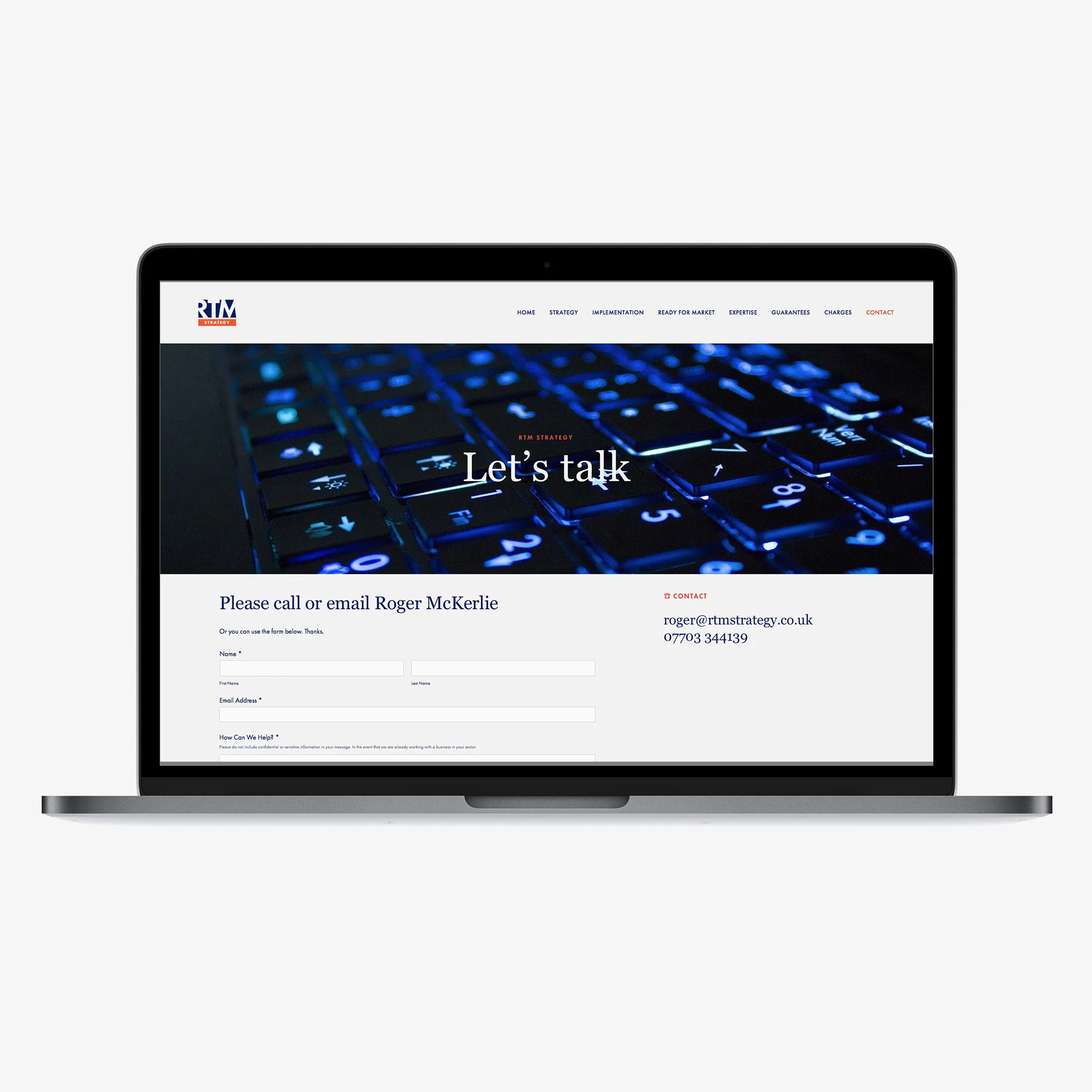 RTM - contact page preview