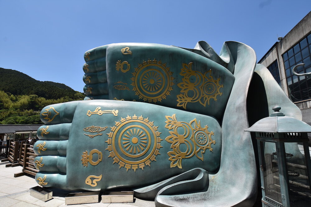 Big Buddha's feet at Nanzoin Temple