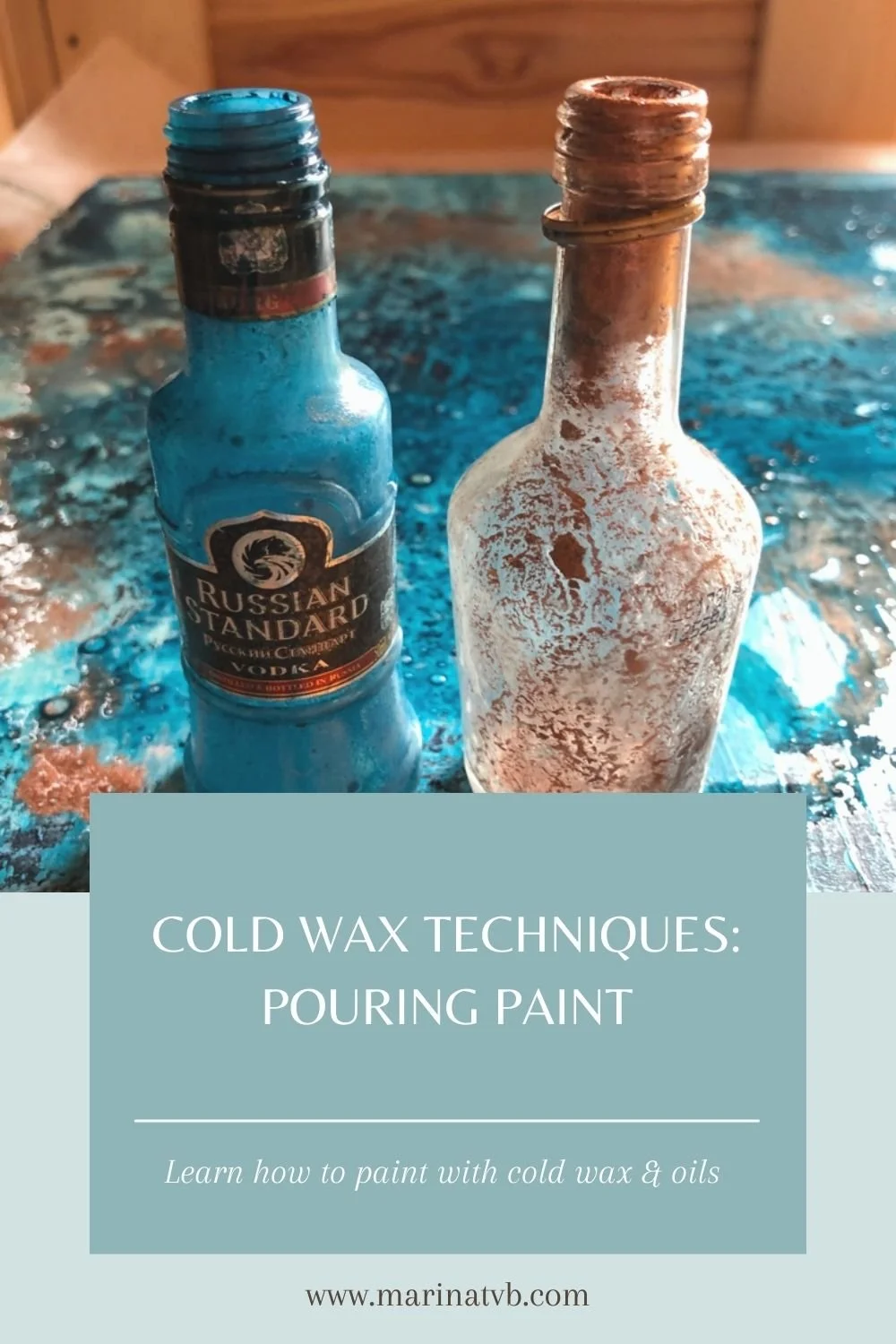Cold Wax Techniques Pouring Paint