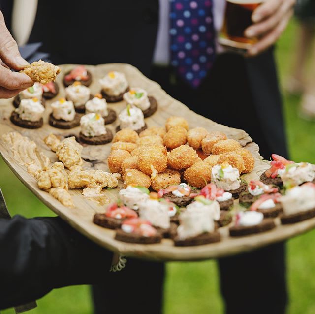 We were blow away by the beautiful canapés presented by @a2zestevents The colours, flavours and service were superb. See you again soon. .
.
@gemmawilliamsphotography @a2zestevents .
#weddingfood #localfood #herefordshirecatering
