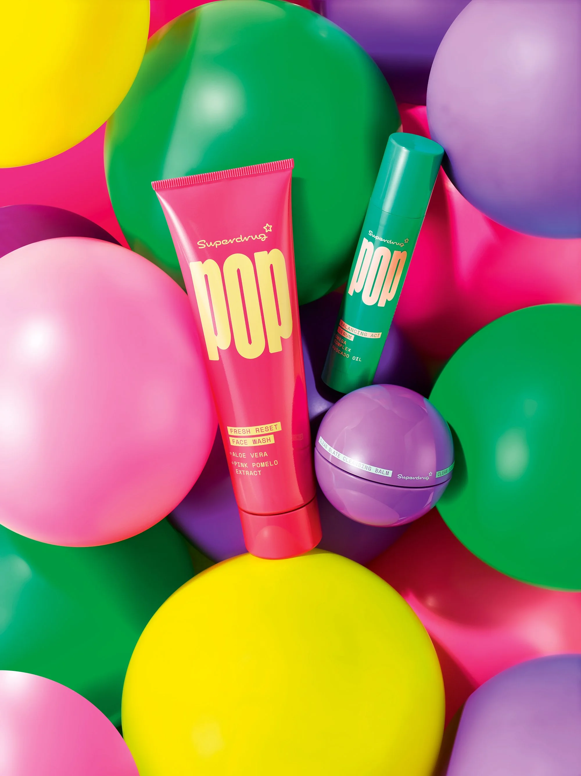  Art direction and prop styling for Superdrug’s POP skincare range 