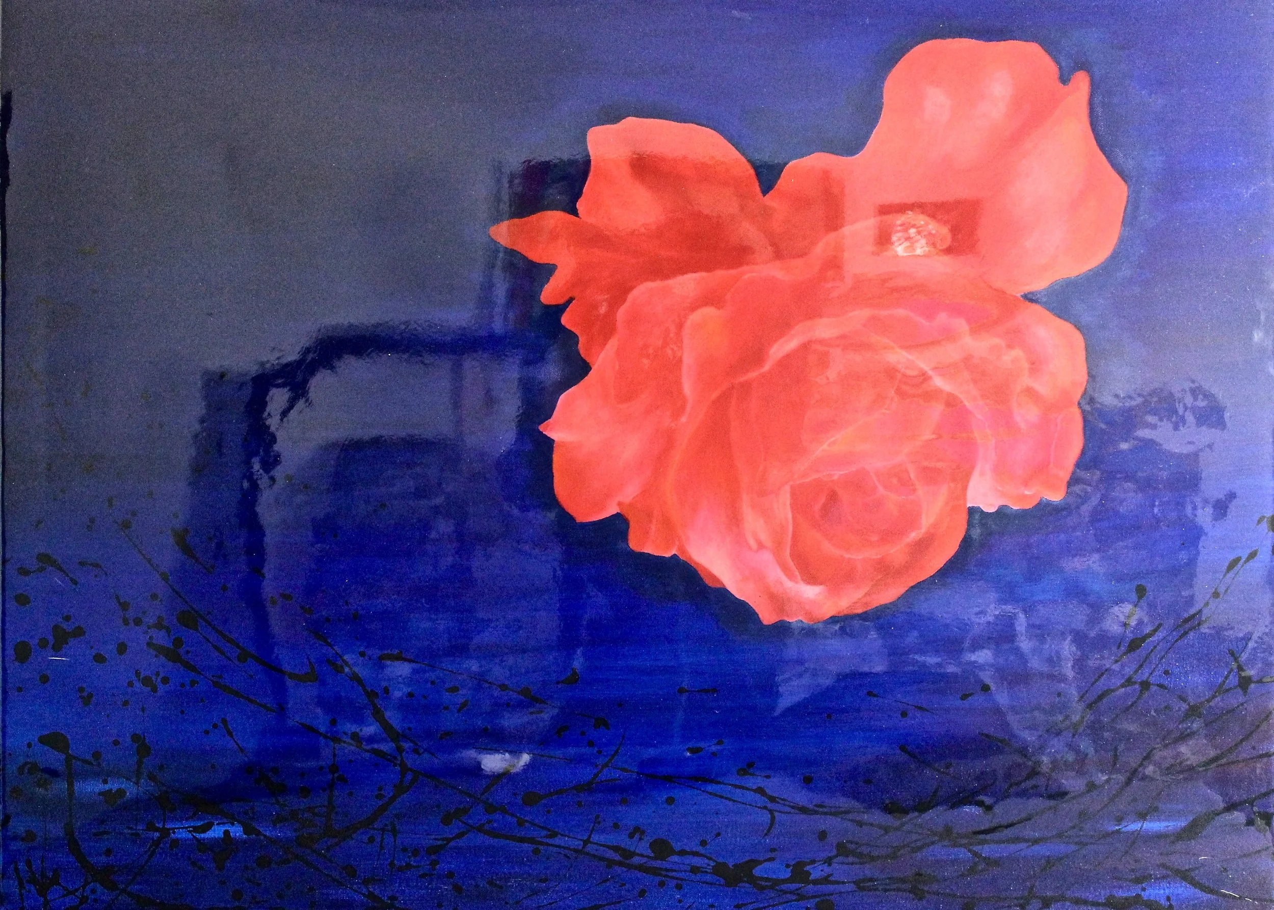 The Blooming - 2018 oil on canvas sealed with resin 76cm x 102cm