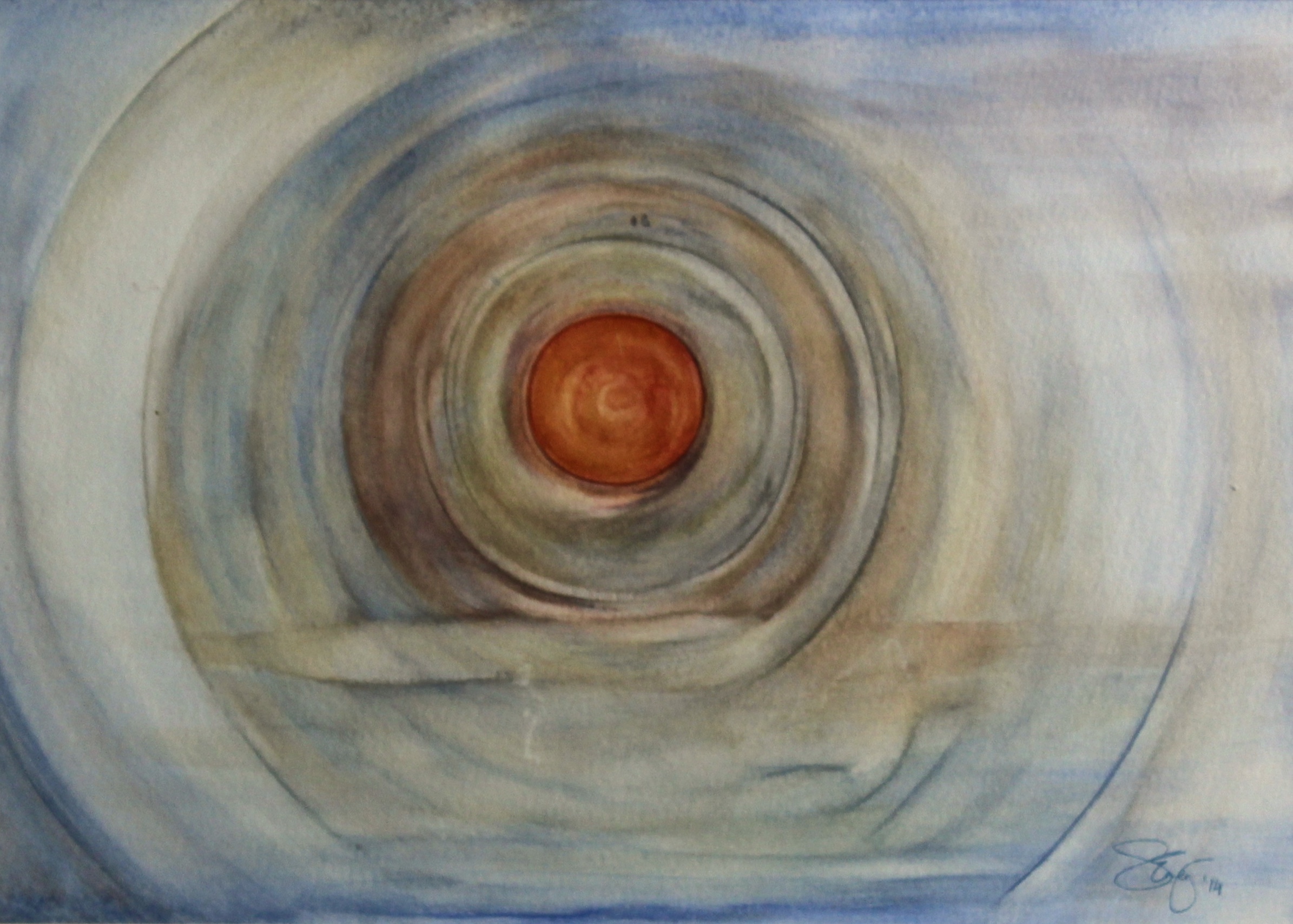 Echo You're Feeling - 2014 watercolour on paper 38cm x 48cm