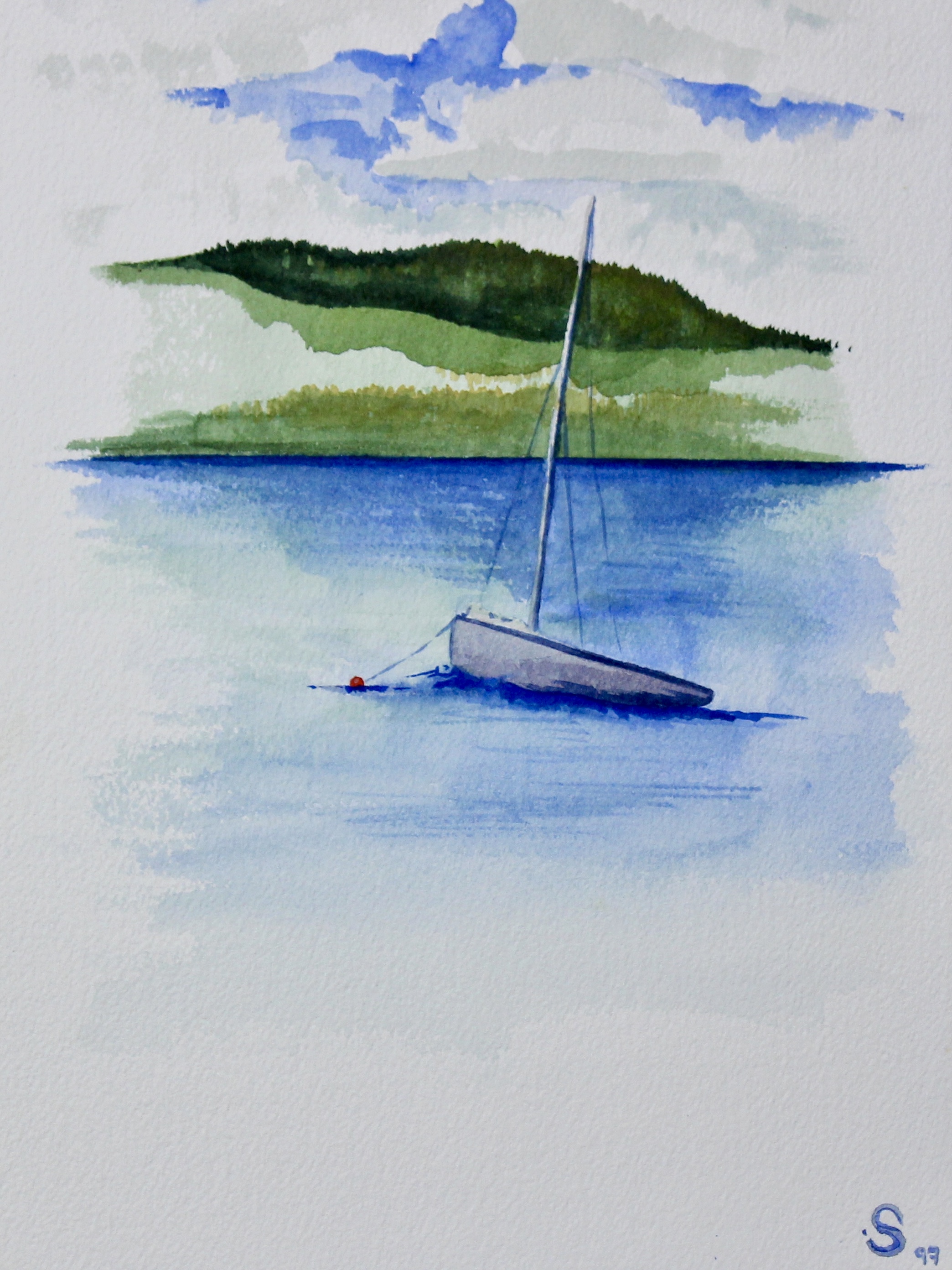 Loon Lake 1 - 2003 watercolour on paper 20cm x 26cm