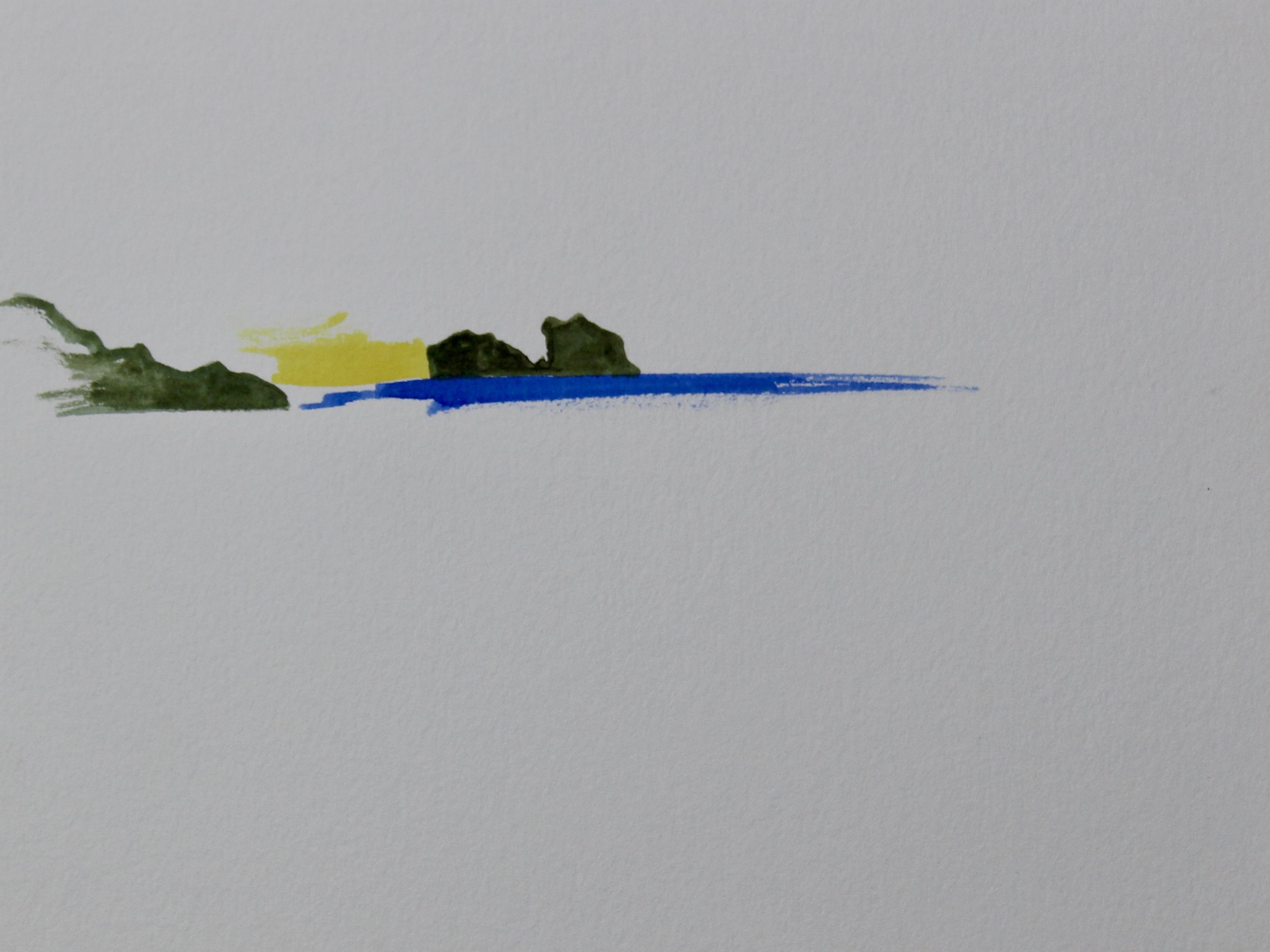 Izmir Daybreak - 2006 watercolour on paper 20cm x 26cm