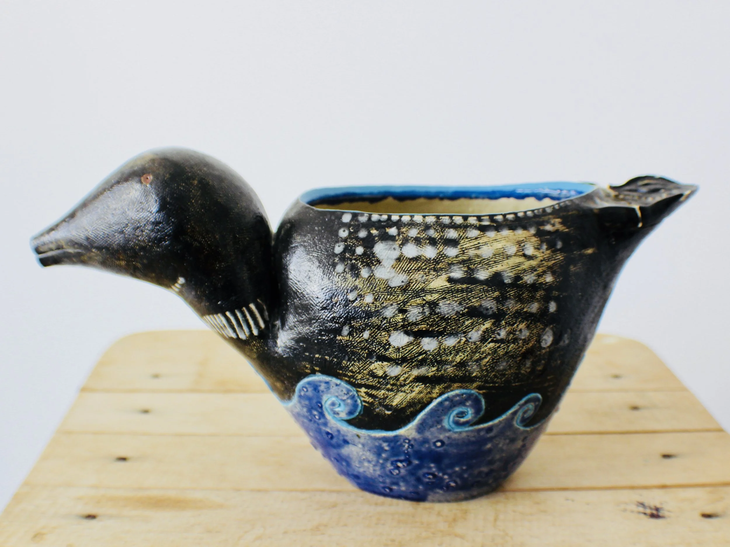 Loon - 2004 hand coiled ceramic