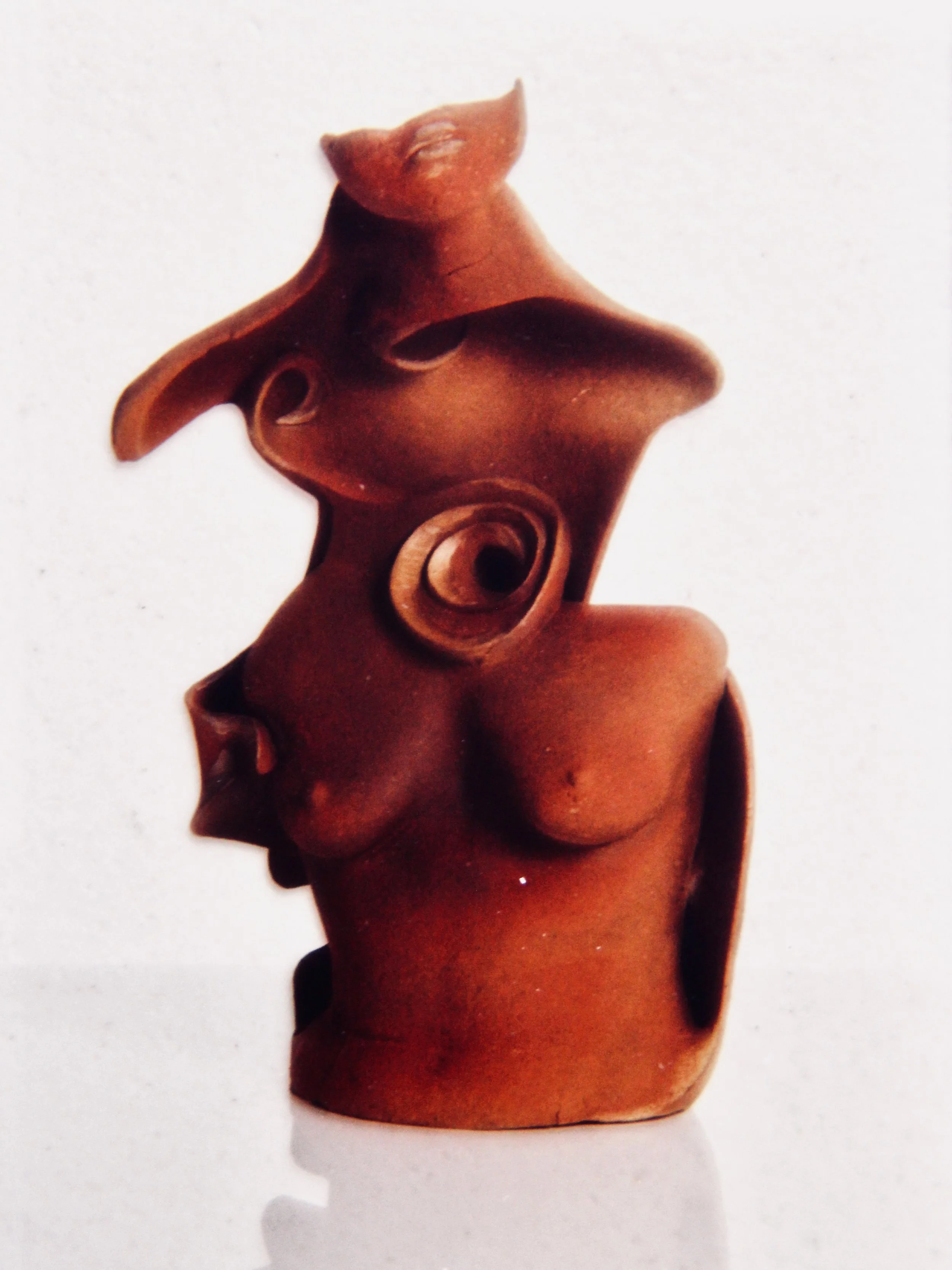 Just Listen to Me - 1992 hand coiled ceramic sculpture (sold)