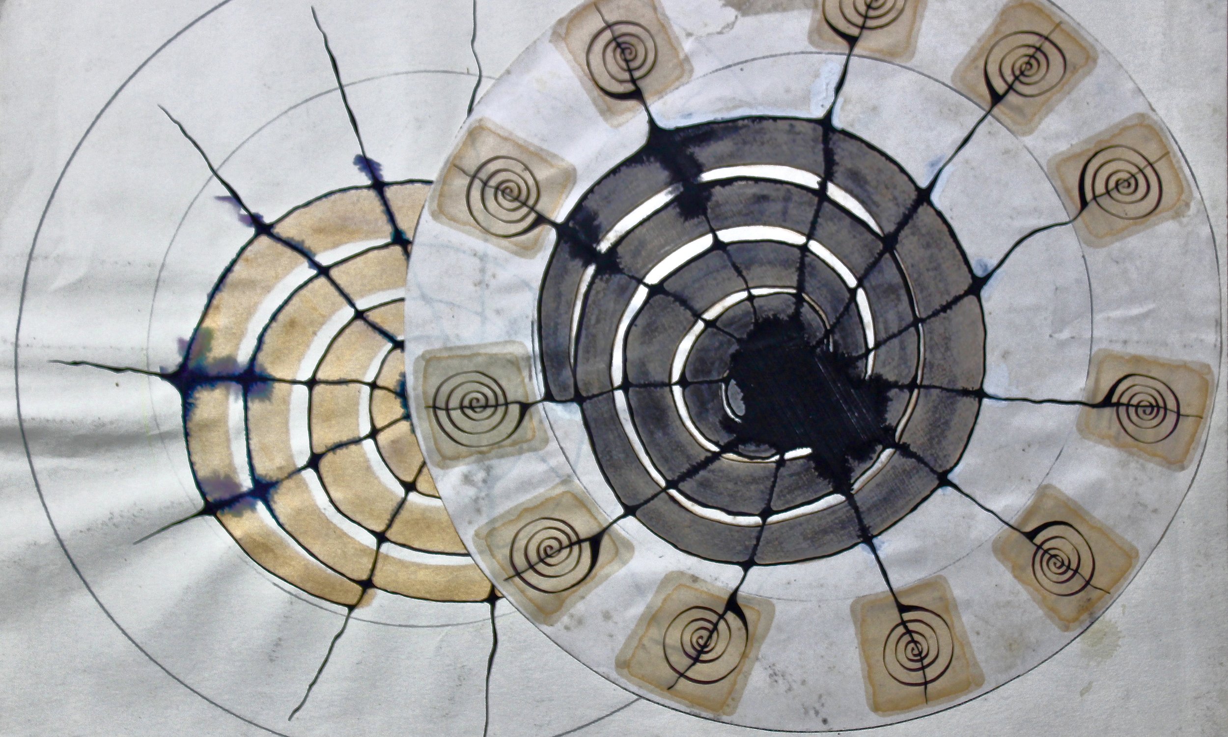 Spiders- 1991 ink and watercolour on paper 30cm x 60cm