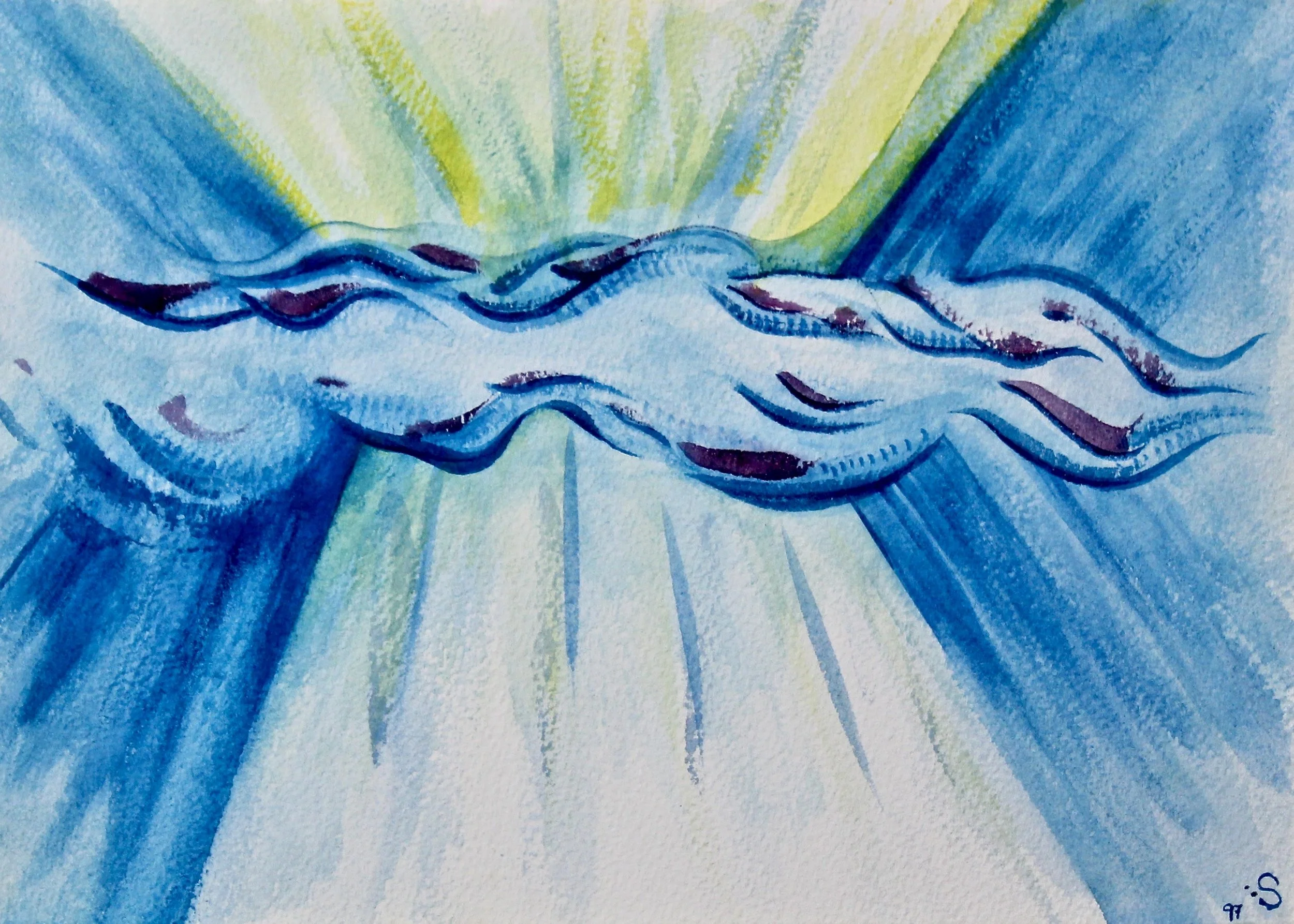 Rolling Sky - 2006 watercolour on paper 20cm x 26cm