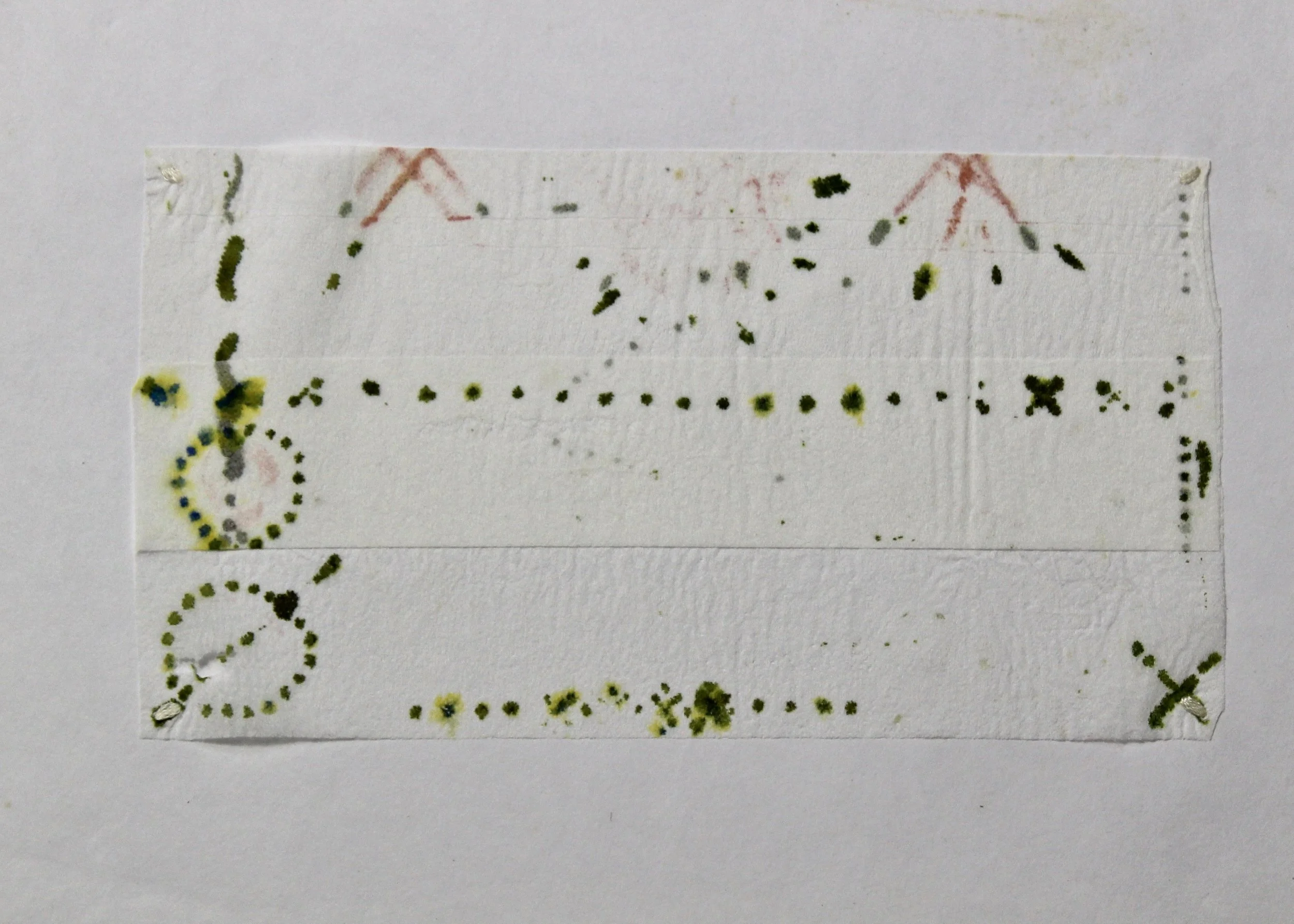 Circuit Circus Stage - 2003 coloured marker on tissue with thread 20cm x 26cm