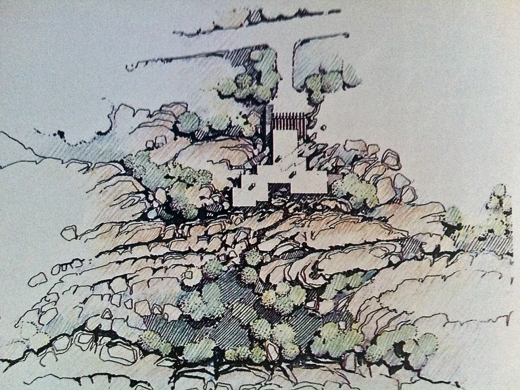 Aman Hotel Birdseye - 2008 ink and pencil on paper 20cm x 30cm (sold)