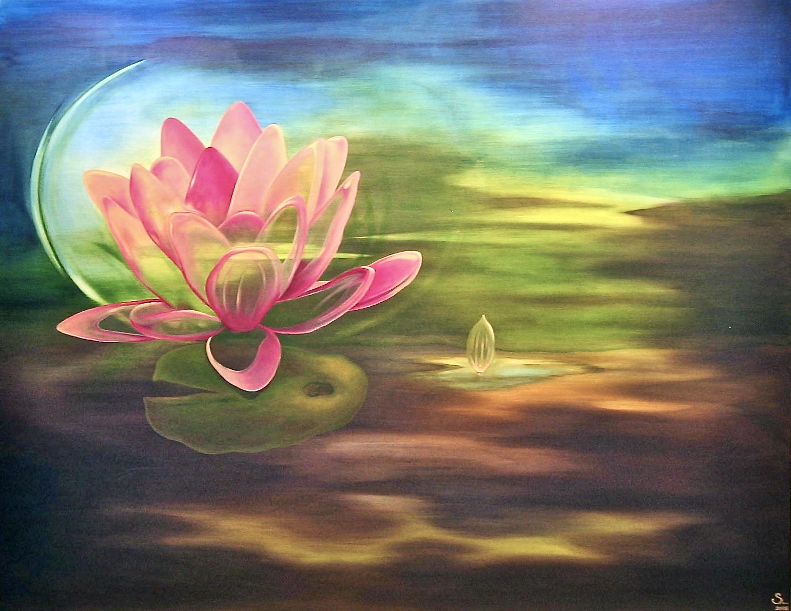 Lotus Spiritus - 2006 oil on canvas 800cm x 1500cm (sold)
