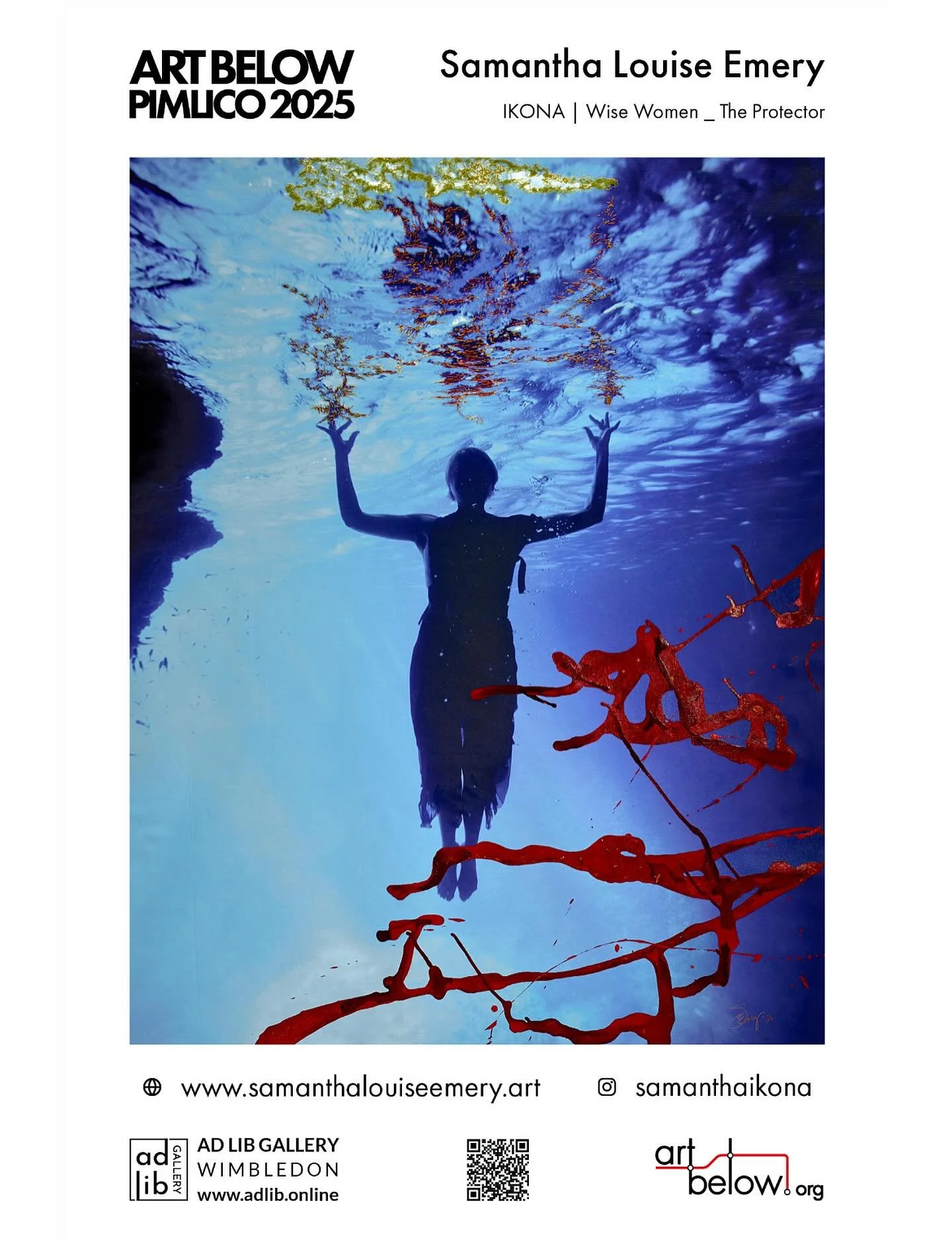 IKONA | Wise Women 
The Protector

Summer Show 2025 @artbelow @adlibgallery billboard exhibit 14-28 July at Pimlico London 

#ikona #artist #mixedmedia #painting #embroidery #design #underwater #nature #love #protection #ocean #performance #selfportr