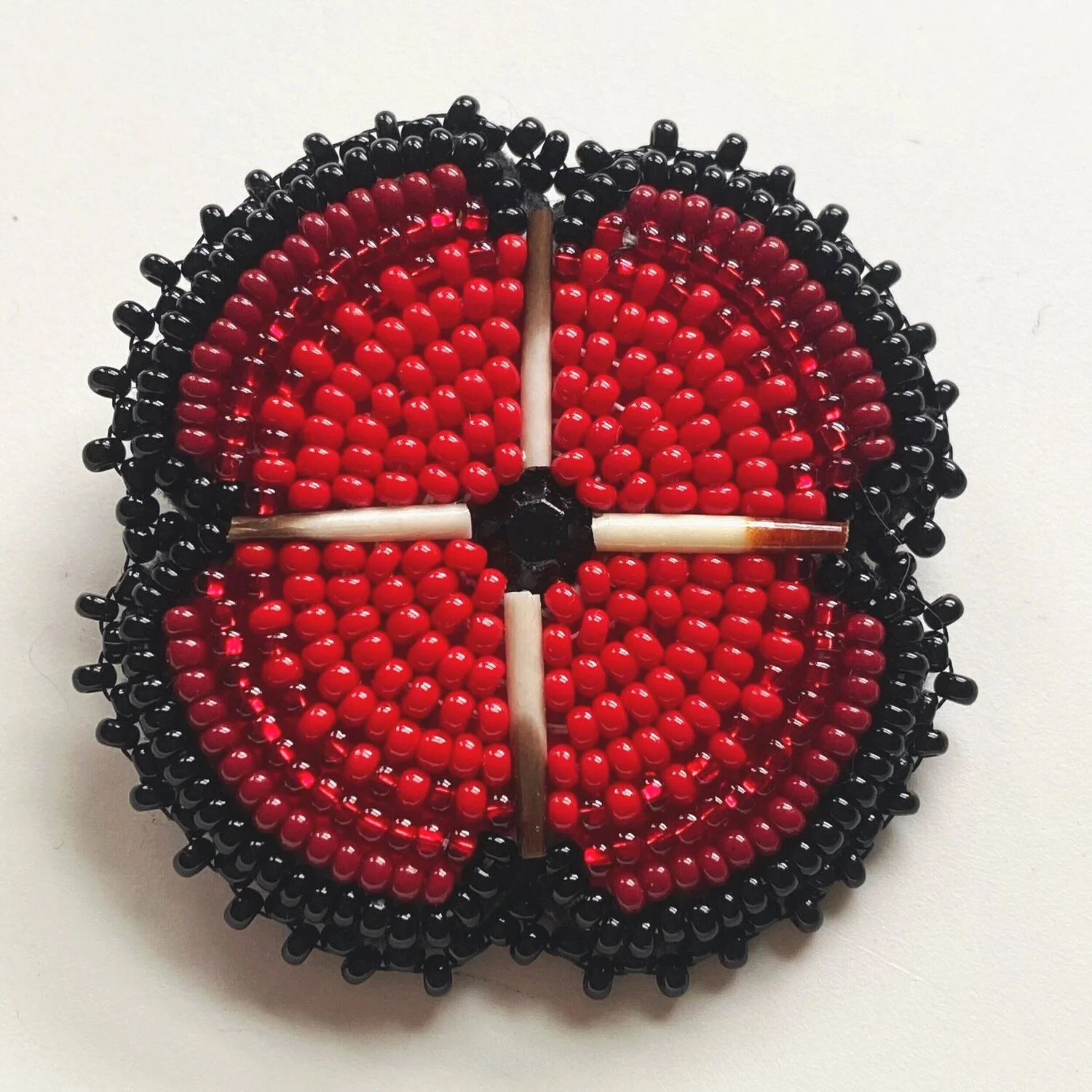 Beaded Quilled Poppy