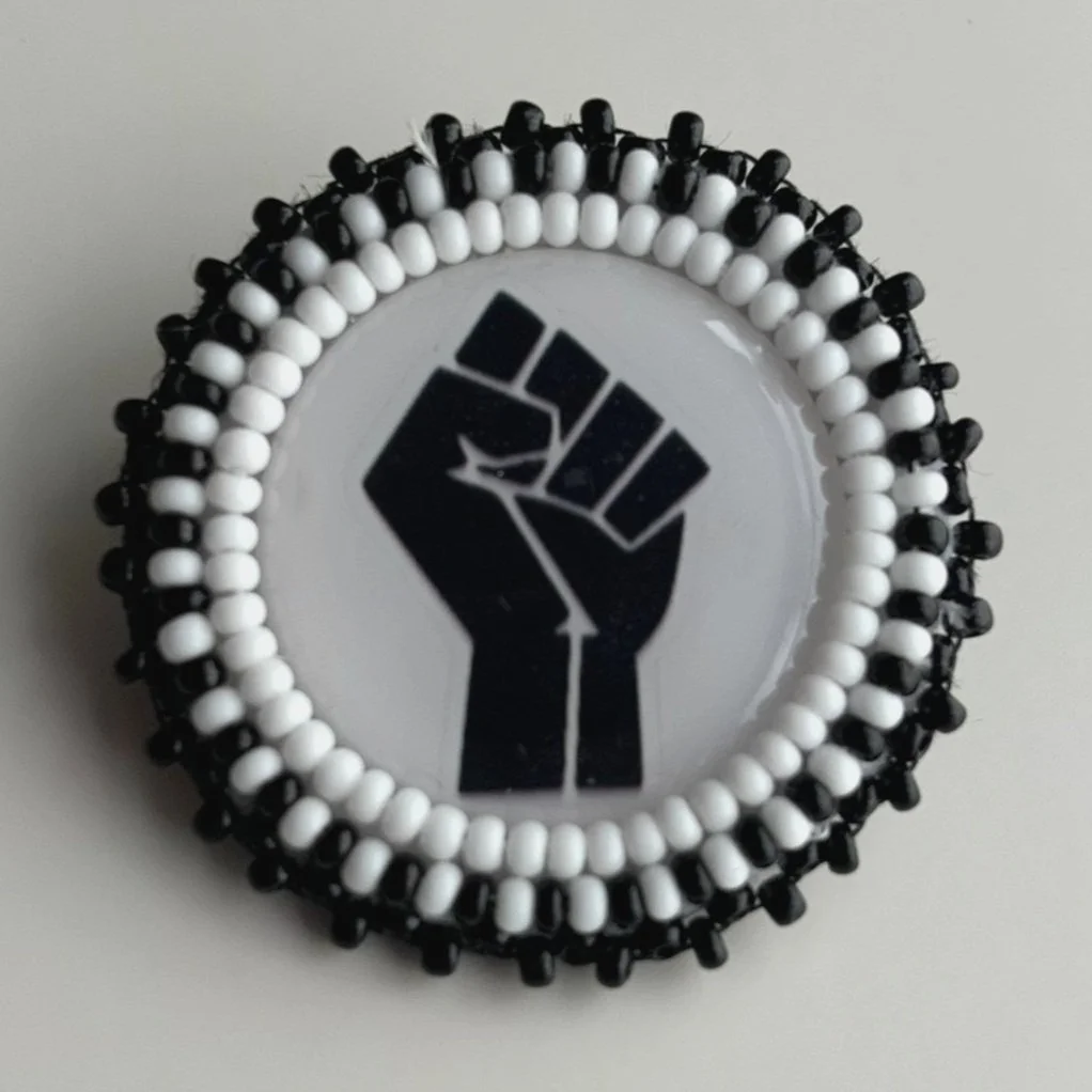 BLM Pin - White