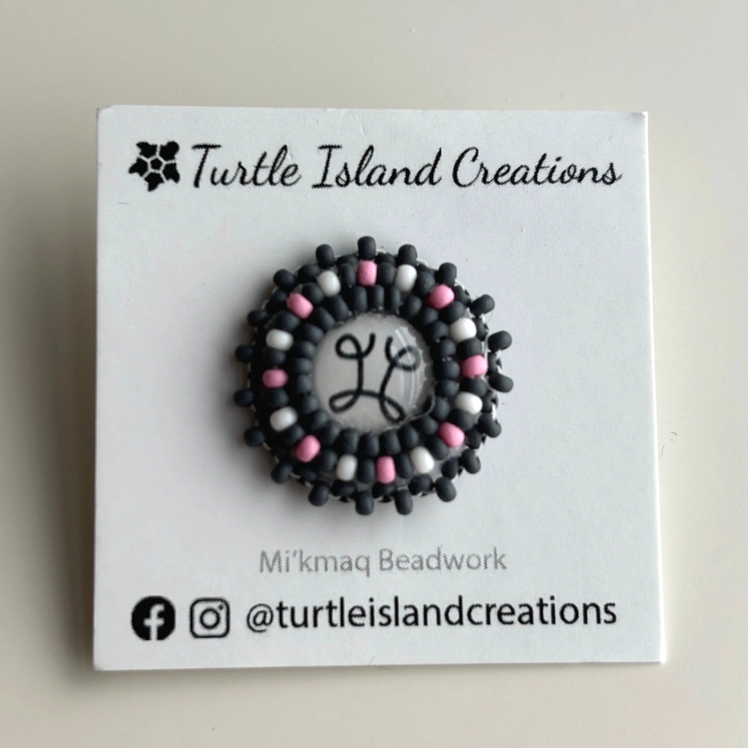 Mini Pin - L'nu Symbol White