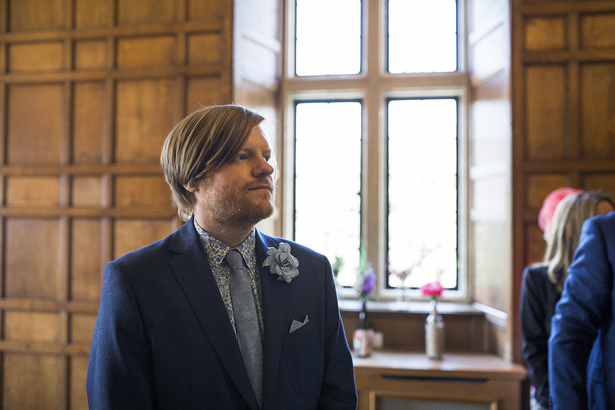 Groom first look Sophie Lake Photography